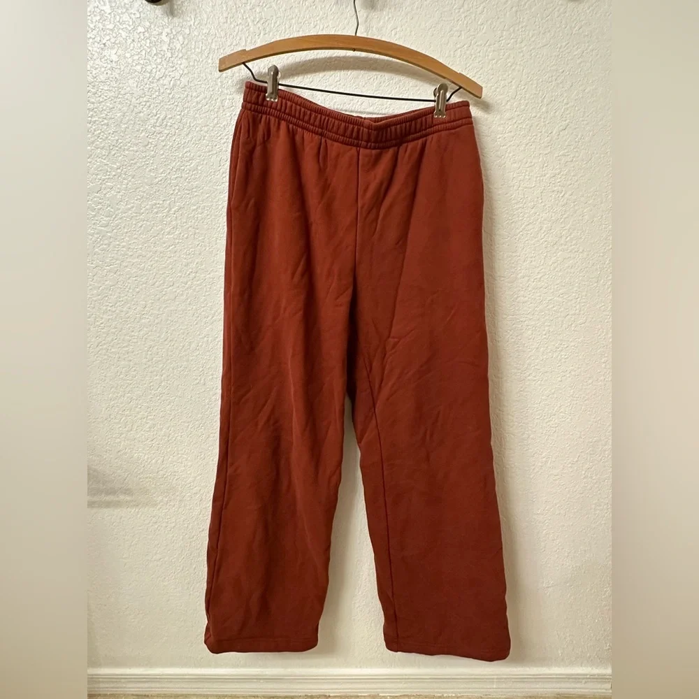 Reformation Kira Wide Leg Sweatpants Size Small Fig Jam Color - Picture 4 of 7